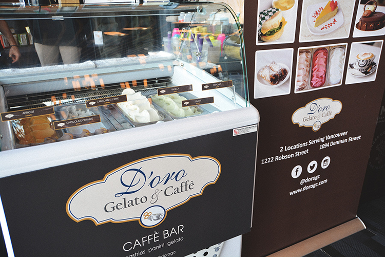 d'oro gelato e caffè gelato stand at 2017 wine festival
