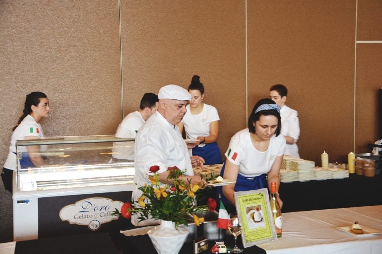 d'oro gelato booth at 2020 vancouver wine festival