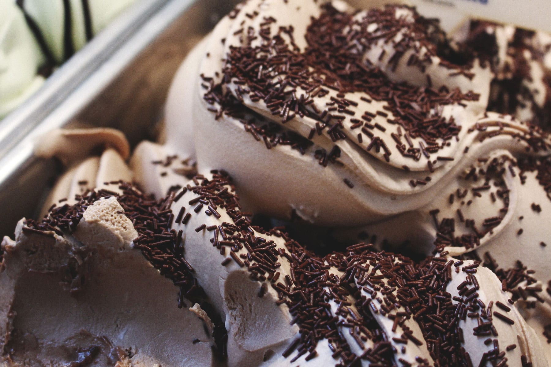 chocolate gelato with sprinkles